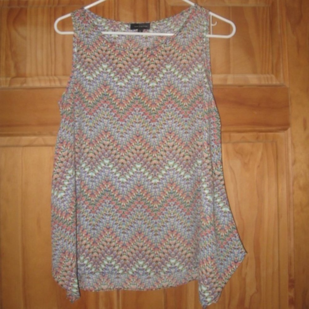The Limited Multi-Color Hanky Hem Tank Top